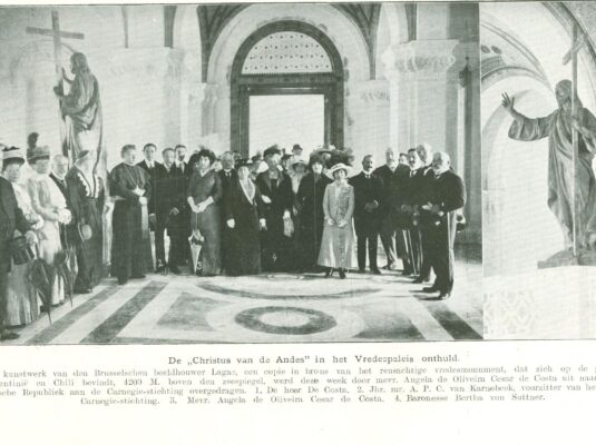 Revealing of statue Christ Redeemer of the Andes